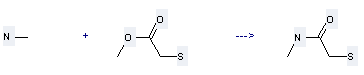 Acetamide, 2-mercapto-N-methyl- can be prepared by mercaptoacetic acid methyl ester and methylamine at the ambient temperature
